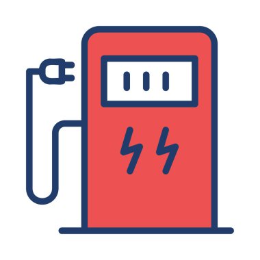 Beyaz arka plan üzerinde izole fiş ile kırmızı dönüştürücü