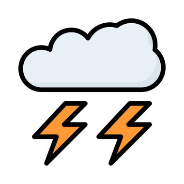 Beyaz arka plan üzerinde izole flaşlar ile bulut gri