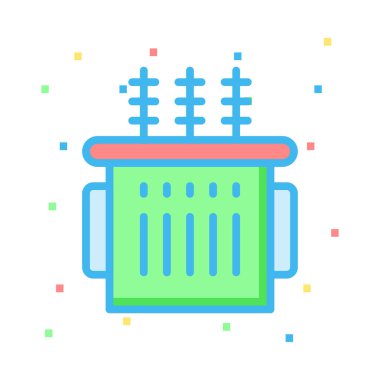 Renkli noktalar beyaz zemin üzerine yeşil ve kırmızı dönüştürücü 