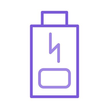 flash üzerinde izole beyaz arka plan ile mor pil