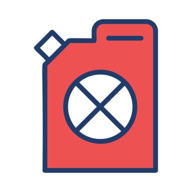 Beyaz arka plan üzerinde izole basit kırmızı teneke kutu