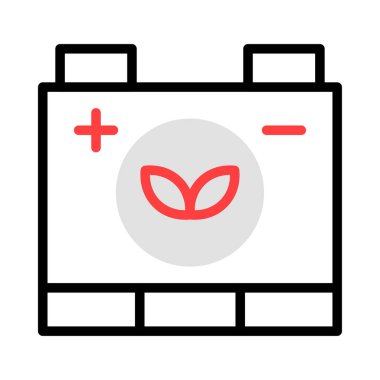 enerji kavramı satırı simgesi, vektör çizim