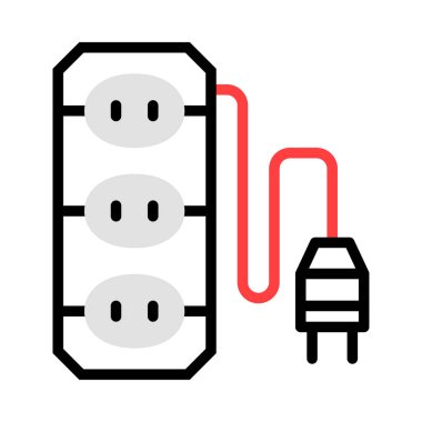 enerji kavramı satırı simgesi, vektör çizim