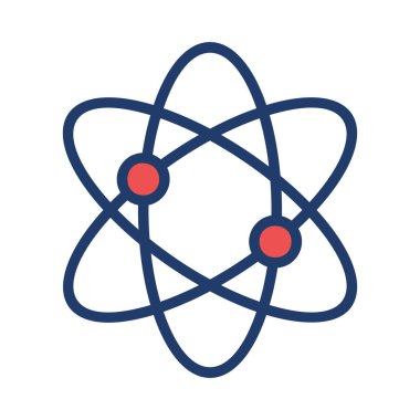 Atom imza izole üzerinde beyaz arka plan