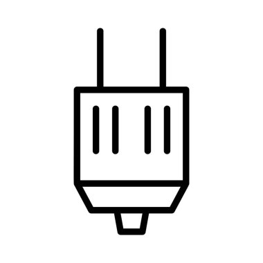 Beyaz arka plan üzerinde izole siyah Anahat basit tak