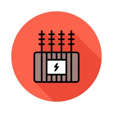 Beyaz arka planda daireye flaş ile kahverengi çit