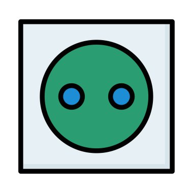 Beyaz arka plan üzerinde izole yeşil, gri ve mavi soket