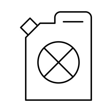 Beyaz arka plan üzerinde izole yakıt tüple ince çizgi