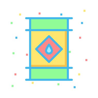 Renkli noktalar beyaz zemin üzerine yakıt ile parlak teneke kutu 