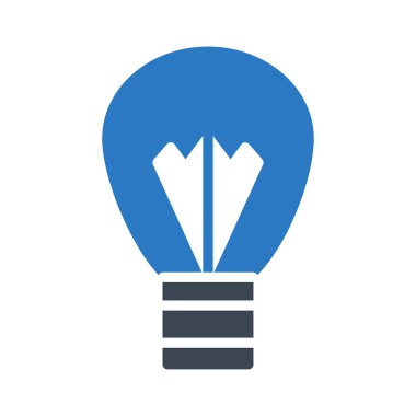 Beyaz arka plan üzerinde izole gri ampul mavi