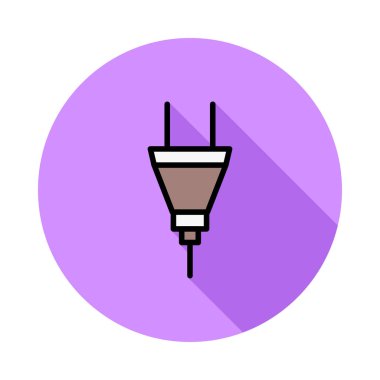 Kahverengi beyaz arka plan üzerinde daire takın