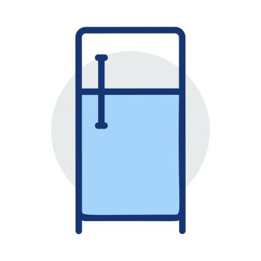 Beyaz arka plan üzerinde izole mavi ve gri renklerde dönüştürücü