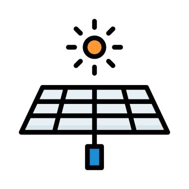 Beyaz arka plan üzerinde izole güzel bir gün ile geniş gri güneş pili