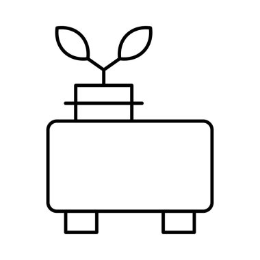 İnce çizgi Sarnıcı ile izole üzerinde beyaz arka plan bırakır