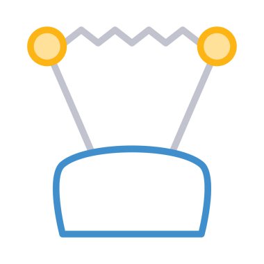 Beyaz arka plan üzerinde izole çizgi stili anten