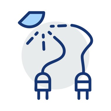 Beyaz arka plan üzerinde izole gri ve mavi renklerde fişler çizgilerle