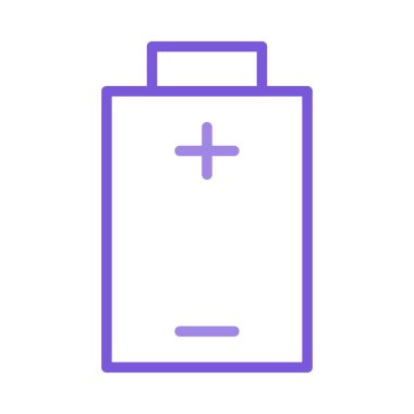 Beyaz arka plan üzerinde izole anahat menekşe pil