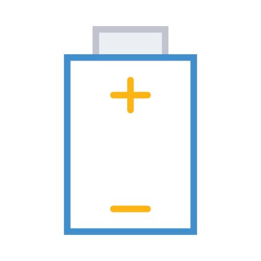 Beyaz arka plan üzerinde izole basit pil