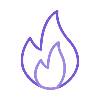 Anahat ateş üzerinde izole beyaz arka plan