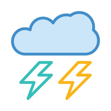 İzole üzerinde beyaz arka plan basit bulut ile yanıp söner