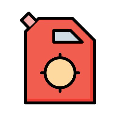 Yakıt beyaz arka plan üzerinde izole kırmızı ve sarı tüple