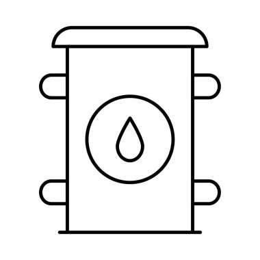 İnce hat izole yakıt istasyonu damla beyaz arka plan üzerinde