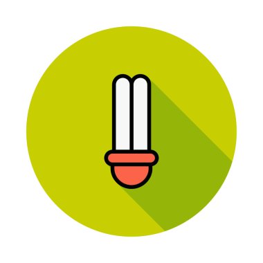 Enerji tasarruflu ampul daire içinde beyaz arka plan üzerinde