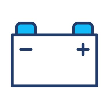 Beyaz arka plan üzerinde izole basit geniş akümülatör