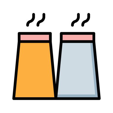 Beyaz arka plan üzerinde izole turuncu ve gri bacalar