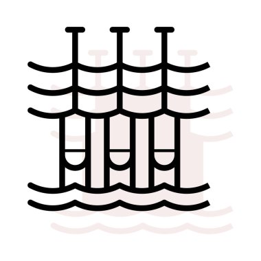 Bej gölge beyaz zemin üzerine izole enerji hattı