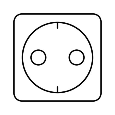 Beyaz arka plan üzerinde izole ince büyük soketine