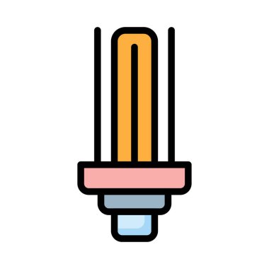 Beyaz arka plan üzerinde izole renkli uzun lamba