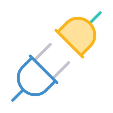 Çizgi stili tak beyaz arka plan üzerinde izole adaptörü ile