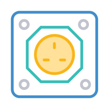 Beyaz arka plan üzerinde izole basit soket