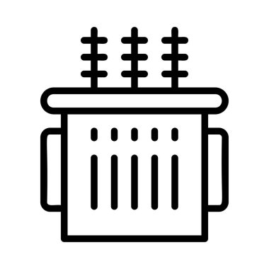 Beyaz arka plan üzerinde izole nonconductors ile siyah anahat converter