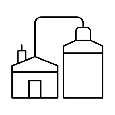 Beyaz arka plan üzerinde izole ince çizgi Eko ev konsepti