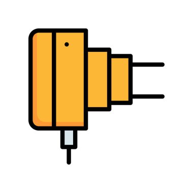 Sarı modern fiş üzerinde izole beyaz arka plan