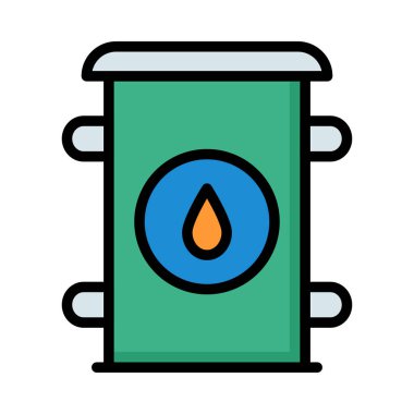 Beyaz arka plan üzerinde izole renkli benzin istasyonu