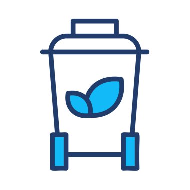 Beyaz arka plan üzerinde izole bin geri dönüşüm eko