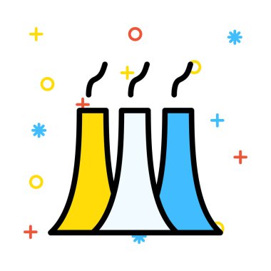 Bacalar renkli semboller ile beyaz arka plan üzerinde sigara