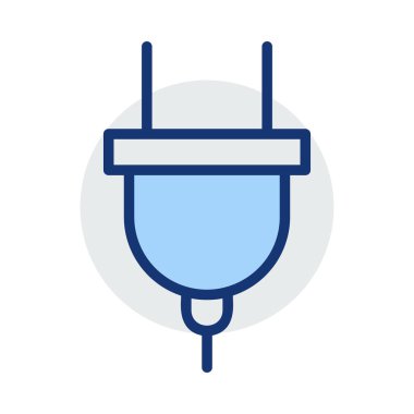 Beyaz arka plan üzerinde izole mavi ve gri renklerde büyük tak