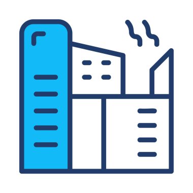 Beyaz arka plan üzerinde izole büyük fabrika