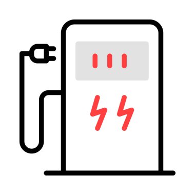 enerji kavramı satırı simgesi, vektör çizim