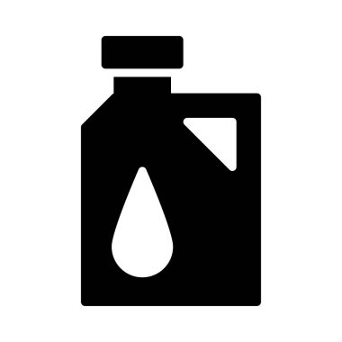 siyah glif büyük tüple izole üzerinde beyaz arka plan damla 