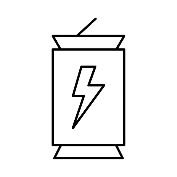 Dünne Batterie Mit Blitz Isoliert Auf Weißem Hintergrund — Stockvektor