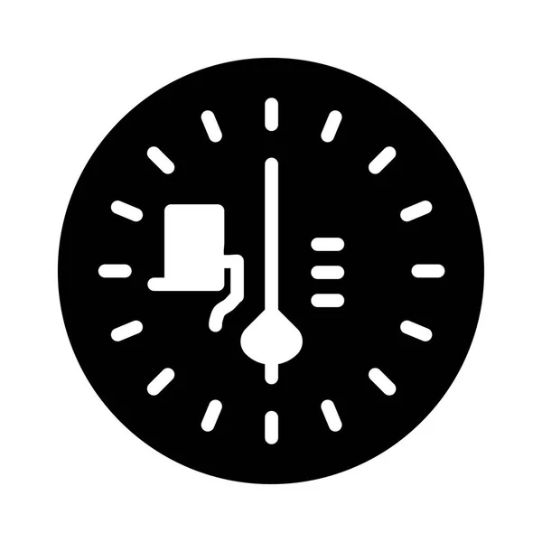 黑色字形车速表被隔离在白色背景上 — 图库矢量图片