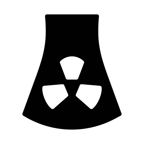 Karakterjel Radioaktív Kémény Elszigetelt Fehér Background — Stock Vector