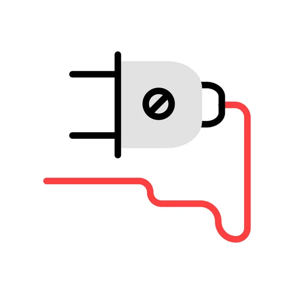 エネルギー概念の線のアイコン ベクトル イラスト — ストックベクタ