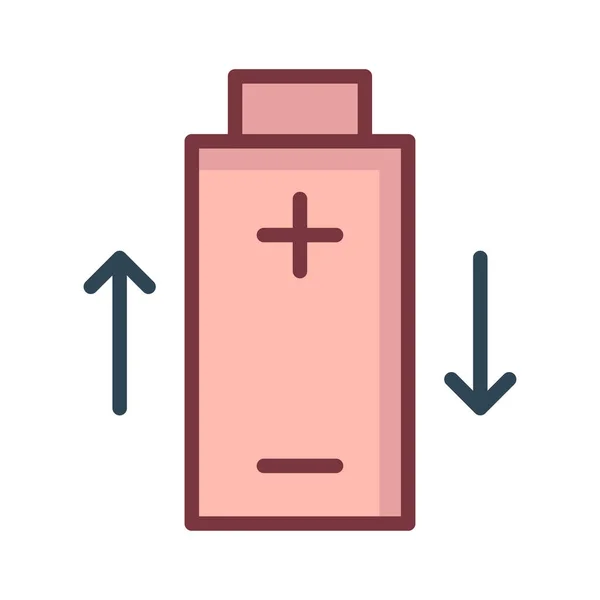 白色背景上的粉红色电池被隔离 — 图库矢量图片