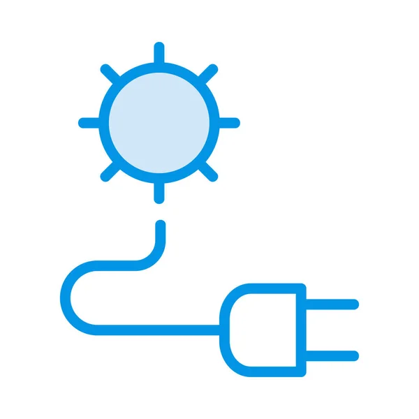 Energia Solar Isolada Sobre Fundo Branco —  Vetores de Stock